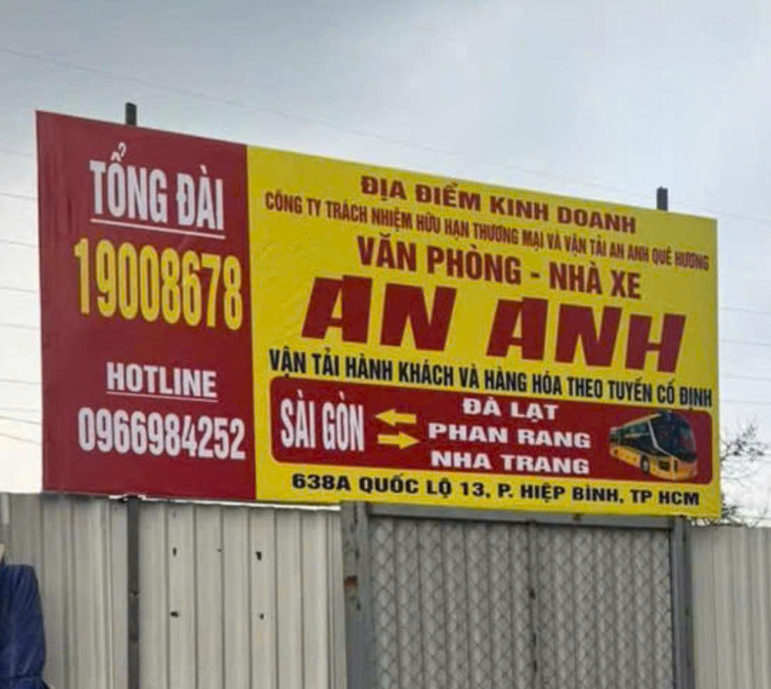 Nhà Xe An Anh Limousine QL13 Thủ Đức